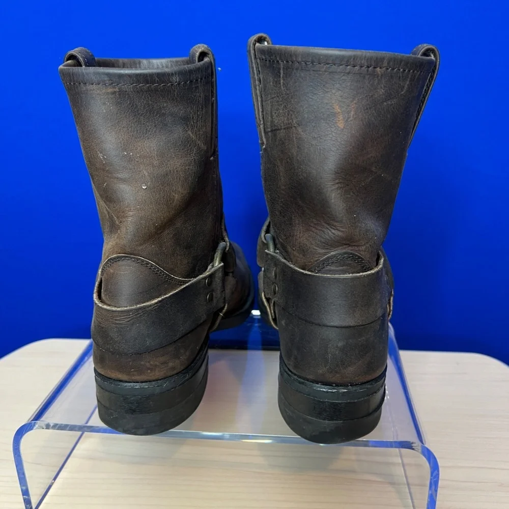 Frye 87400 Men’s Brown Leather Harness Boots (SIZE 9.5) - Picture 3 of 4